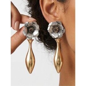 Sculptural Earrings - Gold and Silver Women's Jewelry